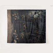 Moody Gothic Dark Alter mit Skulls XLarge Wandteppich (Vorderseite (Horizontal))