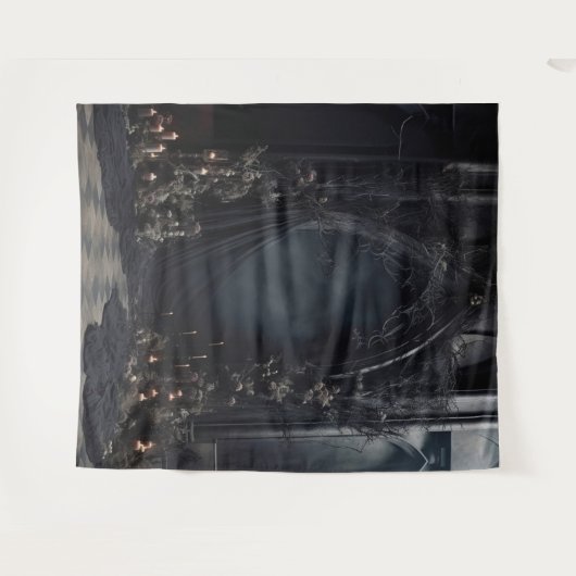 Moody Gothic Dark Arch XLarge Wandteppich (Vorderseite (Horizontal))