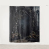 Moody Gothic Dark Candlelit Arch & Blume XLarge Wandteppich (Vorderseite)