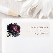 Moody Gothic Dark Lila Black Peony Address (Insitu)