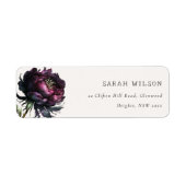 Moody Gothic Dark Lila Black Peony Address (Vorne)