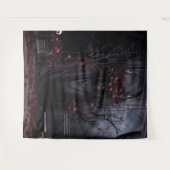 Moody Gothic Dark Room mit Mauve Rose XLarge Wandteppich (Vorderseite (Horizontal))