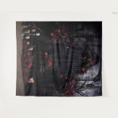 Moody Gothic Dark Veiled Arch & Chair XLarge Wandteppich (Vorderseite (Horizontal))