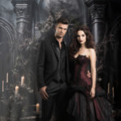 Moody Gothic Dark Wedding Arch & Candles XLarge Wandteppich