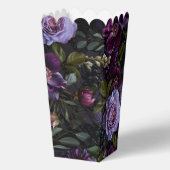 Moody Gothic Floral Bouquet auf der Black Lace Geschenkschachtel (Rückseite)