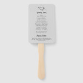 Moody Gothic Floral Coffin Gray Wedding Program Fächer (Rückseite)