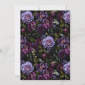 Moody Gothic Floral Foto Save the Date (Rückseite)