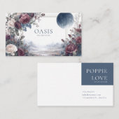 Moody Gothic Floral Full Moon Ethereal Landscape Visitenkarte (Vorne/Hinten)