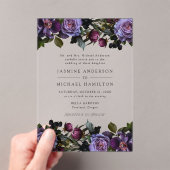 Moody Gothic Floral Wedding Acryleinladungen (Insitu (Handheld))