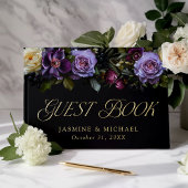 Moody Gothic Floral Wedding Gästebuch