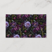 Moody Gothic Floral Wedding Website QR Code Begleitkarte (Rückseite)