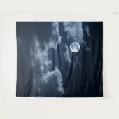 Moody Gothic Full Moon & Clouds XLarge Wandteppich (Vorderseite (Horizontal))