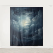 Moody Gothic Full Moon Night Sky XLarge Wandteppich (Vorderseite)