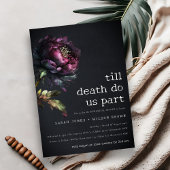 Moody Gothic Lila Black Peony Probe Dinner Einladung
