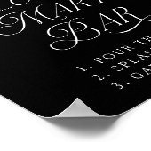 Moody Gothic Lila Floral Bloody Mary Bar Sign Poster (Ecke)