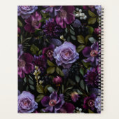 Moody Gothic Lila Floral Wedding Planer (Rückseite)