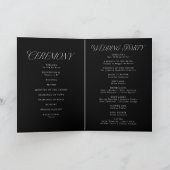 Moody Gothic Lila Floral Wedding Program Programm (Innenseite)