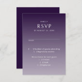 Moody Gothic Lila Wedding RSVP (Vorne/Hinten)