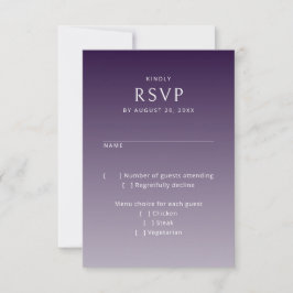 Moody Gothic Lila Wedding RSVP