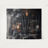 Moody Gothic Mansion Blue Study Chairs XLarge Wandteppich (Vorderseite (Horizontal))