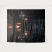 Moody Gothic Mansion Fireplace XLarge Wandteppich (Vorderseite (Horizontal))