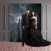 Moody Gothic Monument Friedhof XLarge Wandteppich