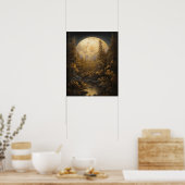 Moody Gothic Moon Art Print Poster (Küche)