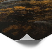 Moody Gothic Moon Art Print Poster (Ecke)