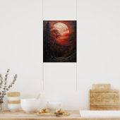 Moody Gothic Moon Art Print Poster (Küche)