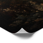 Moody Gothic Moon Art Print Poster (Ecke)