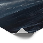 Moody Gothic Moon Art Print Poster (Ecke)