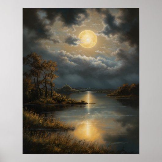 Moody Gothic Moon Art Print Poster (Vorne)