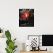 Moody Gothic Moon Art Print Poster (Heimbüro)