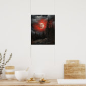 Moody Gothic Moon Art Print Poster (Küche)