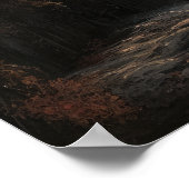 Moody Gothic Moon Art Print Poster (Ecke)