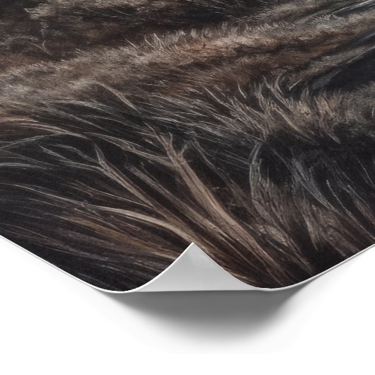 Moody Gothic Moon Art Print Poster (Ecke)