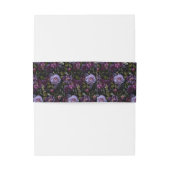 Moody Gothic Purple Floral Wedding Einladungsbanderole (Rückseitenbeispiel)