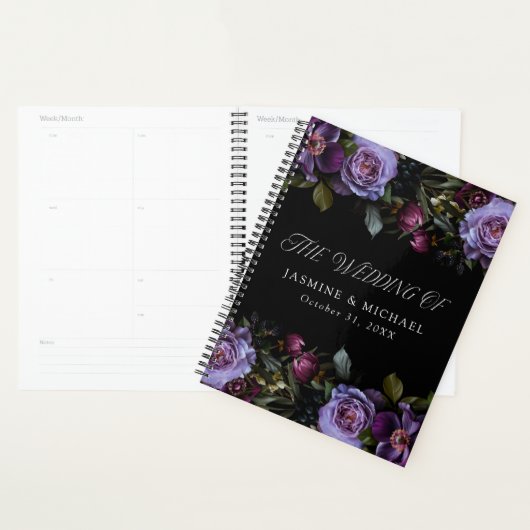 Moody Gothic Purple Floral Wedding Planer (Anzeige)