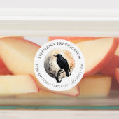 Moody Gothic Raven Dark Academia Address Etiketten (Befestigt)