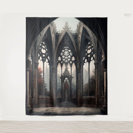 Moody Gothic Room XLarge Wandteppich (Vorderseite)