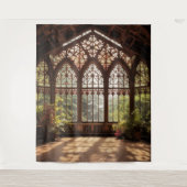 Moody Gothic Sunlit Conservatory Room XLarge Wandteppich (Vorderseite)