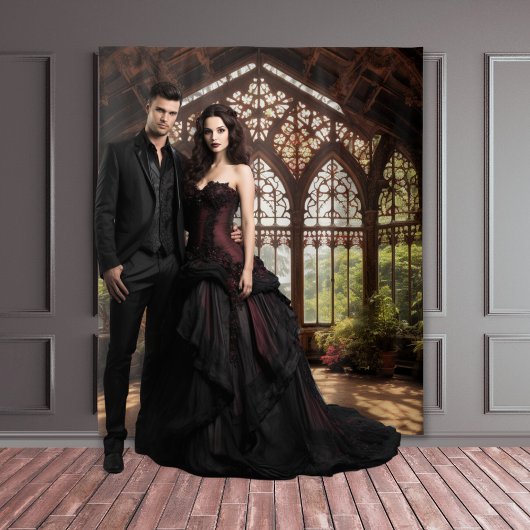 Moody Gothic Sunlit Conservatory Room XLarge Wandteppich