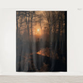 Moody Gothic Sunset Graveyard XLarge Wandteppich (Vorderseite)