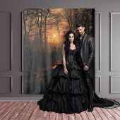 Moody Gothic Sunset Graveyard XLarge Wandteppich