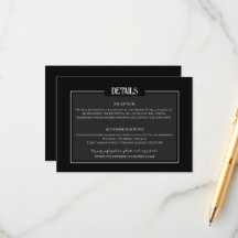 Moody Gothic Wedding Minimalistische Informationen