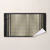 Moody Grau Black Gold Geometric Badetuch Set (Handtuch)