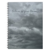 Moody Gray Clouds Foto Spiral Notebook Notizblock (Vorderseite)