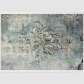 Moody Gray Embossed Demask Textured Effect Seidenpapier (Vorderseite)