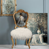 Moody Grays Ethereal Portrait Elegante Frau Seidenpapier