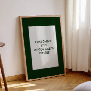 Moody Green Custom Poster Weihnachtsschrift